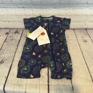 Ollee & Belle Fireworks Bamboo Shortie Romper